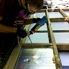 2" rectangle in place; more foam going into the 1/4" surrounding space