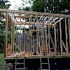 More rafters going up, Simpson tie plate installed to join the rim joists together.